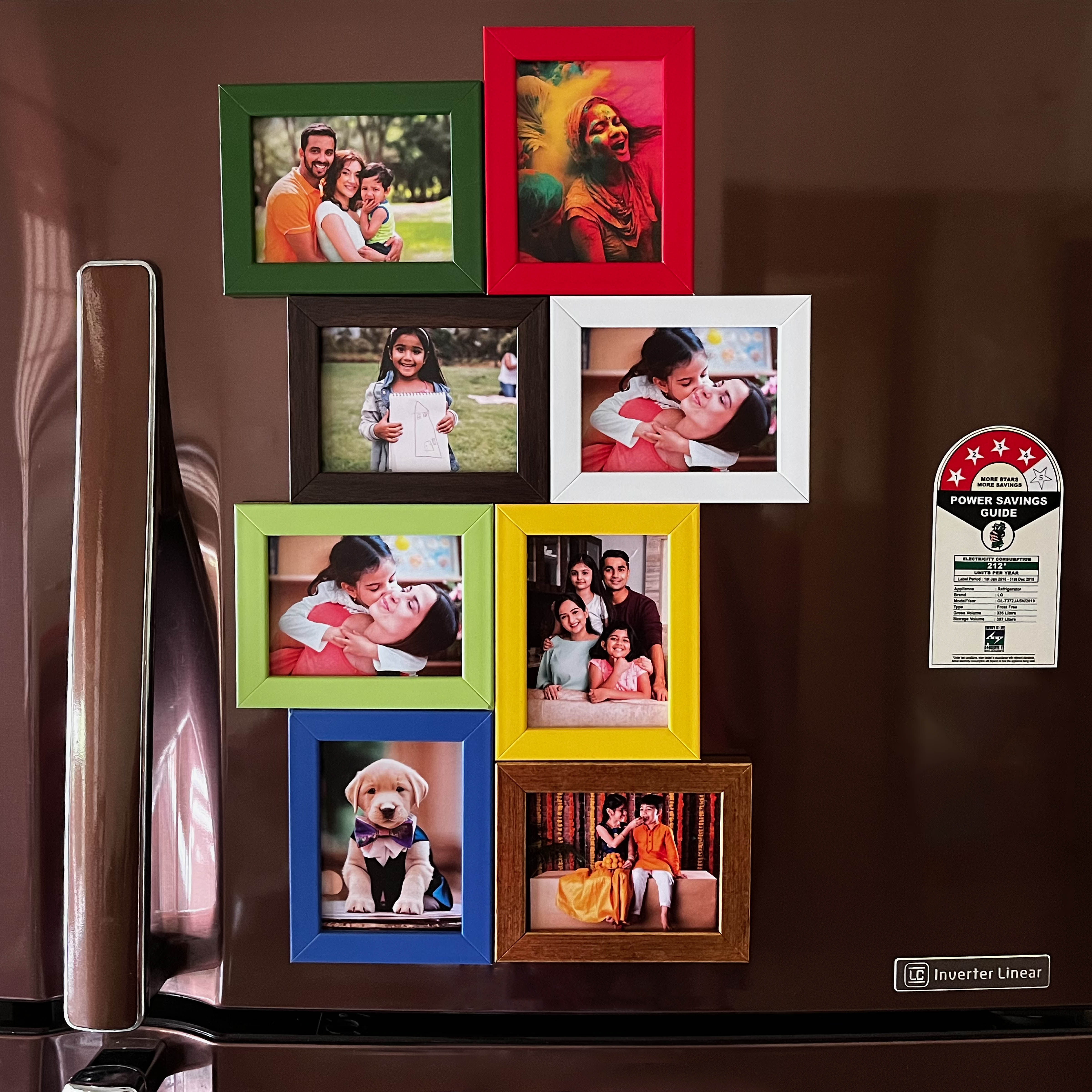 Pack 02 Frame Magnets: Dark Green, Brown, Gold, White